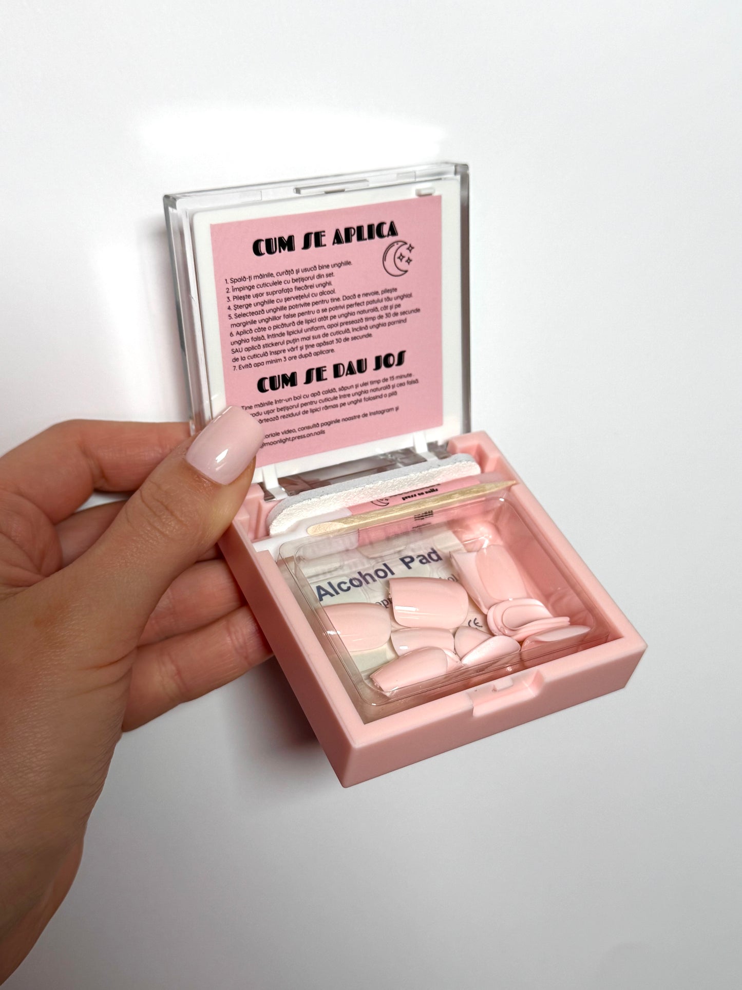 Square Pink Nails