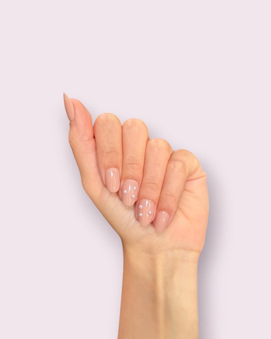 Latte Pearl Nails