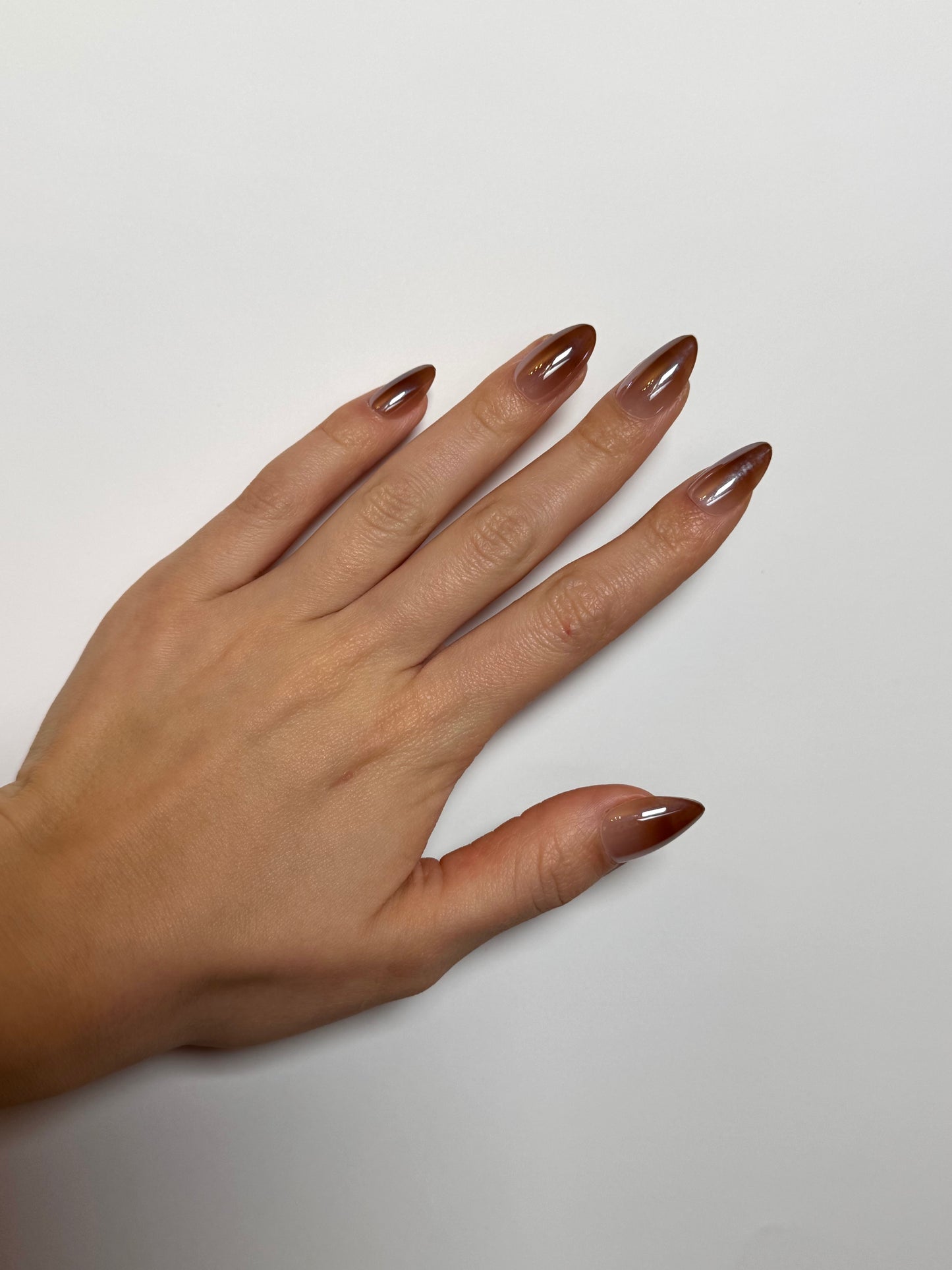 Brown Fade Nails
