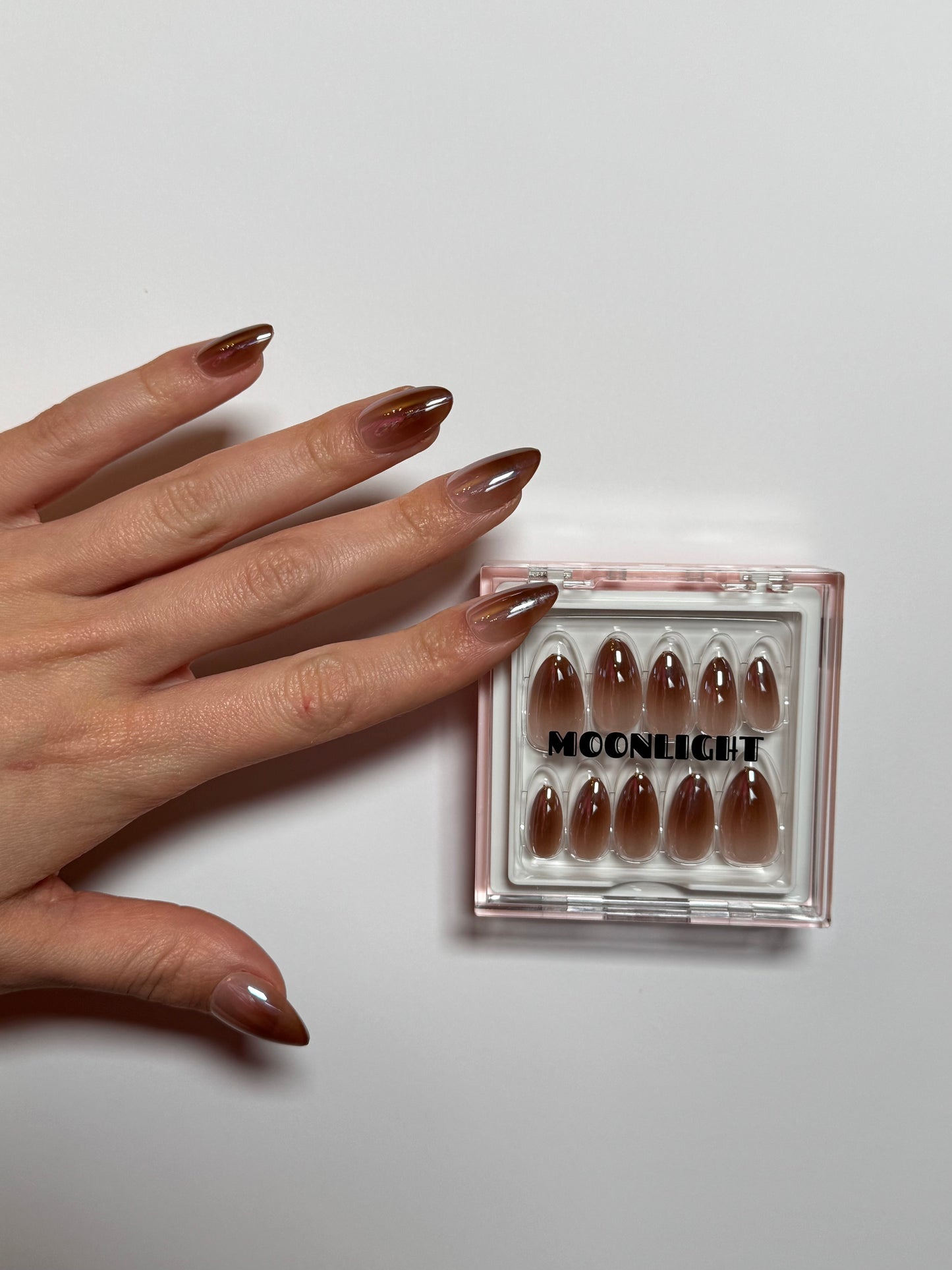 Brown Fade Nails