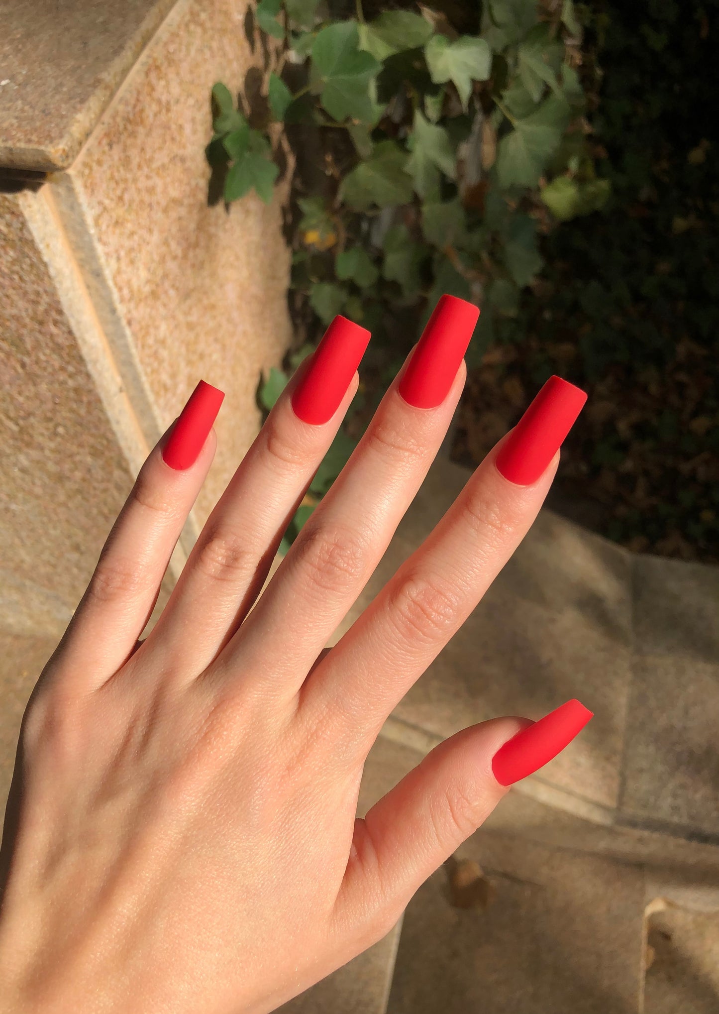 Classy Red Nails