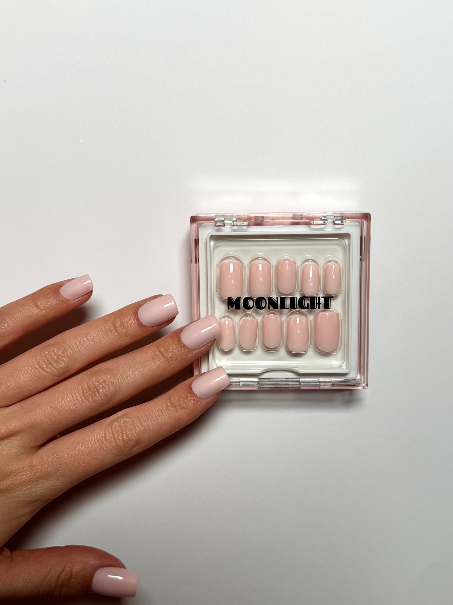 Square Pink Nails