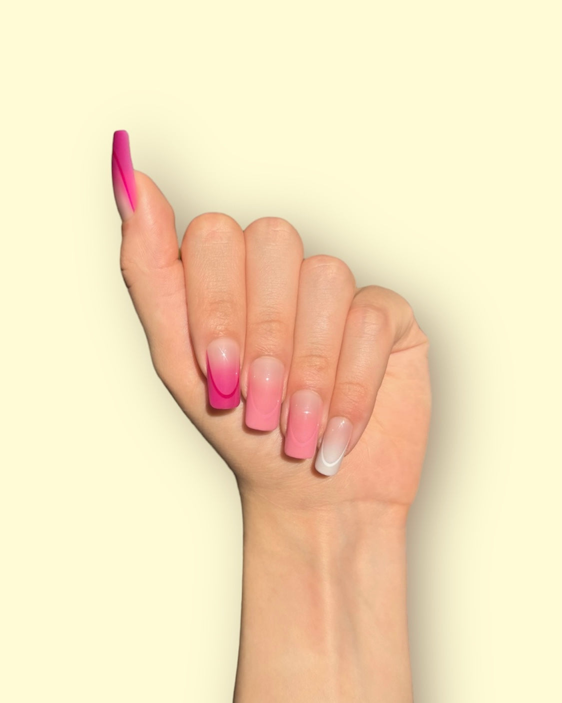 Pink Ombre Nails