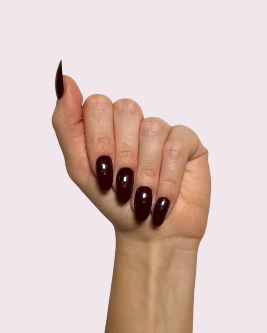 Dark Brown Nails