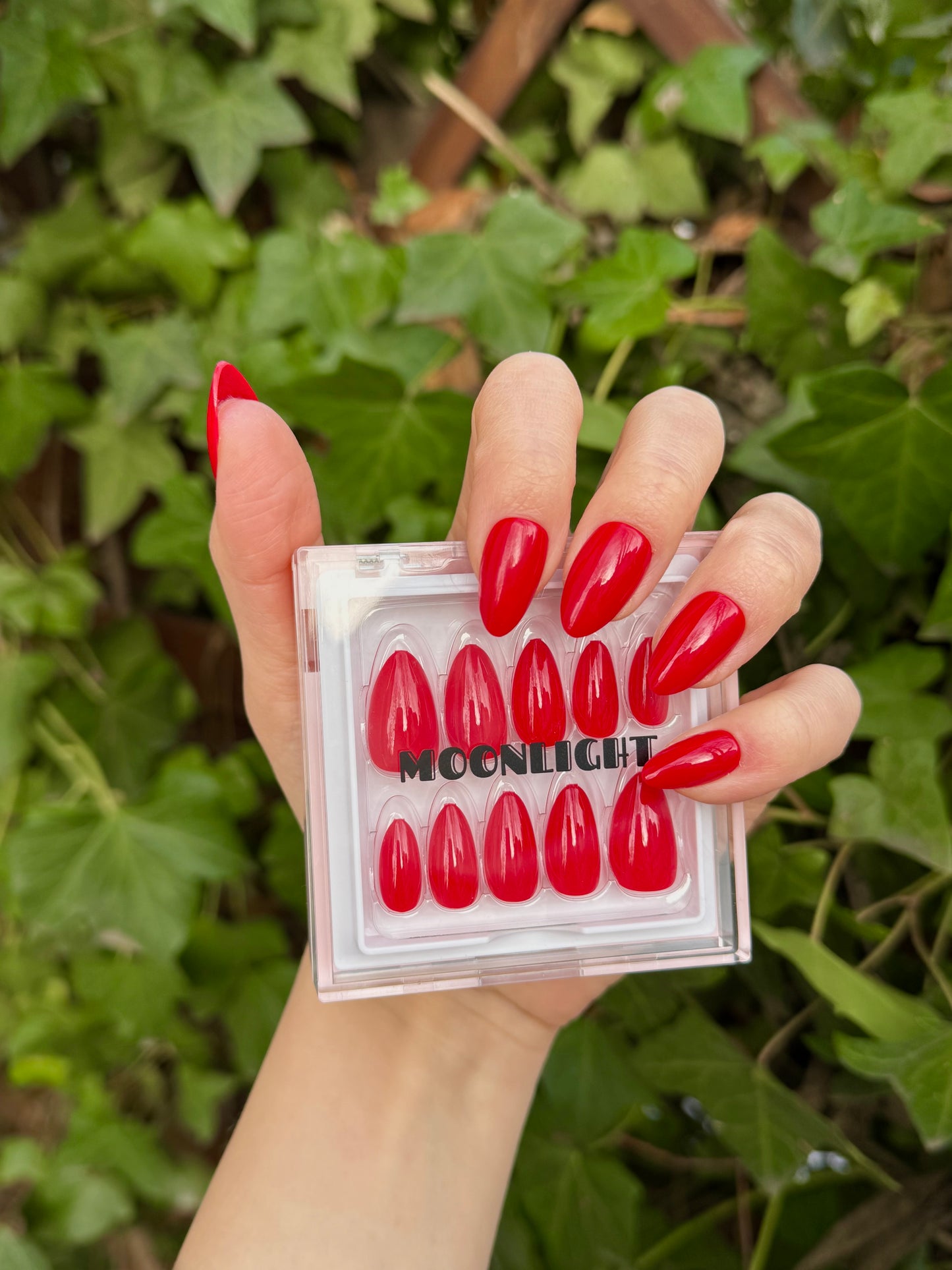 Red Almond Nails