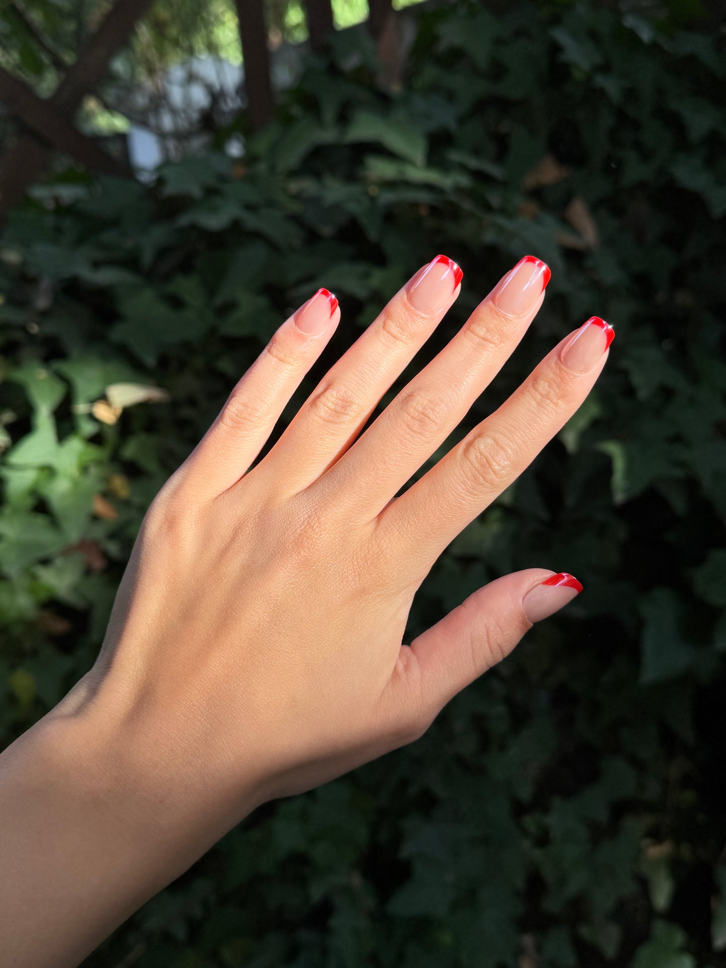 Red French Nails