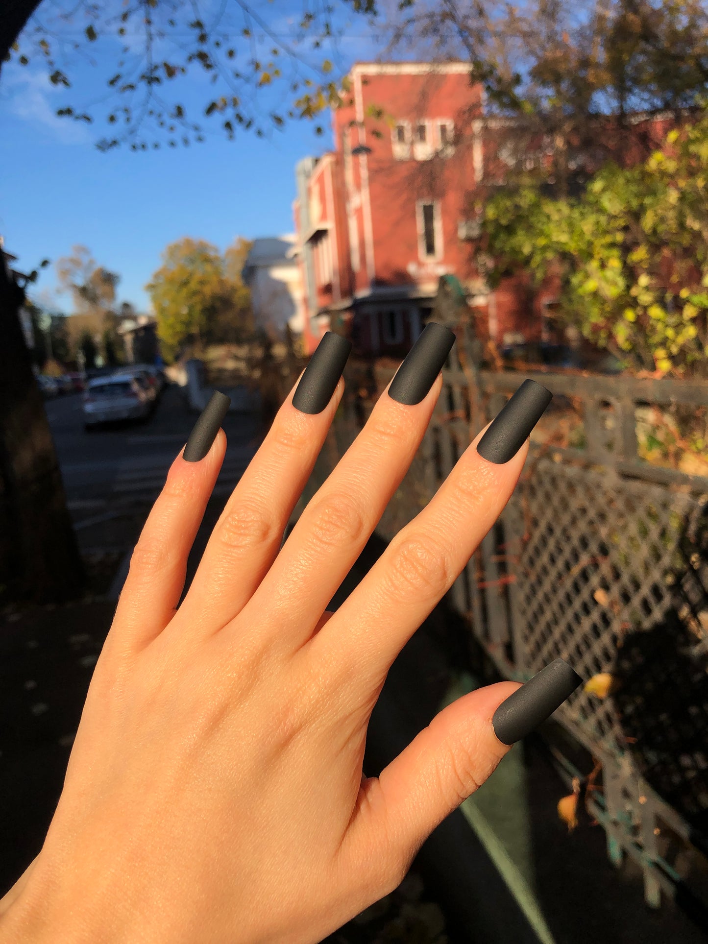 Black Square Nails