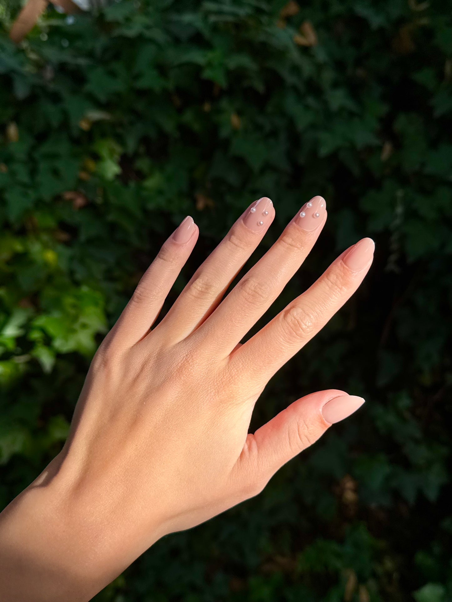 Latte Pearl Nails