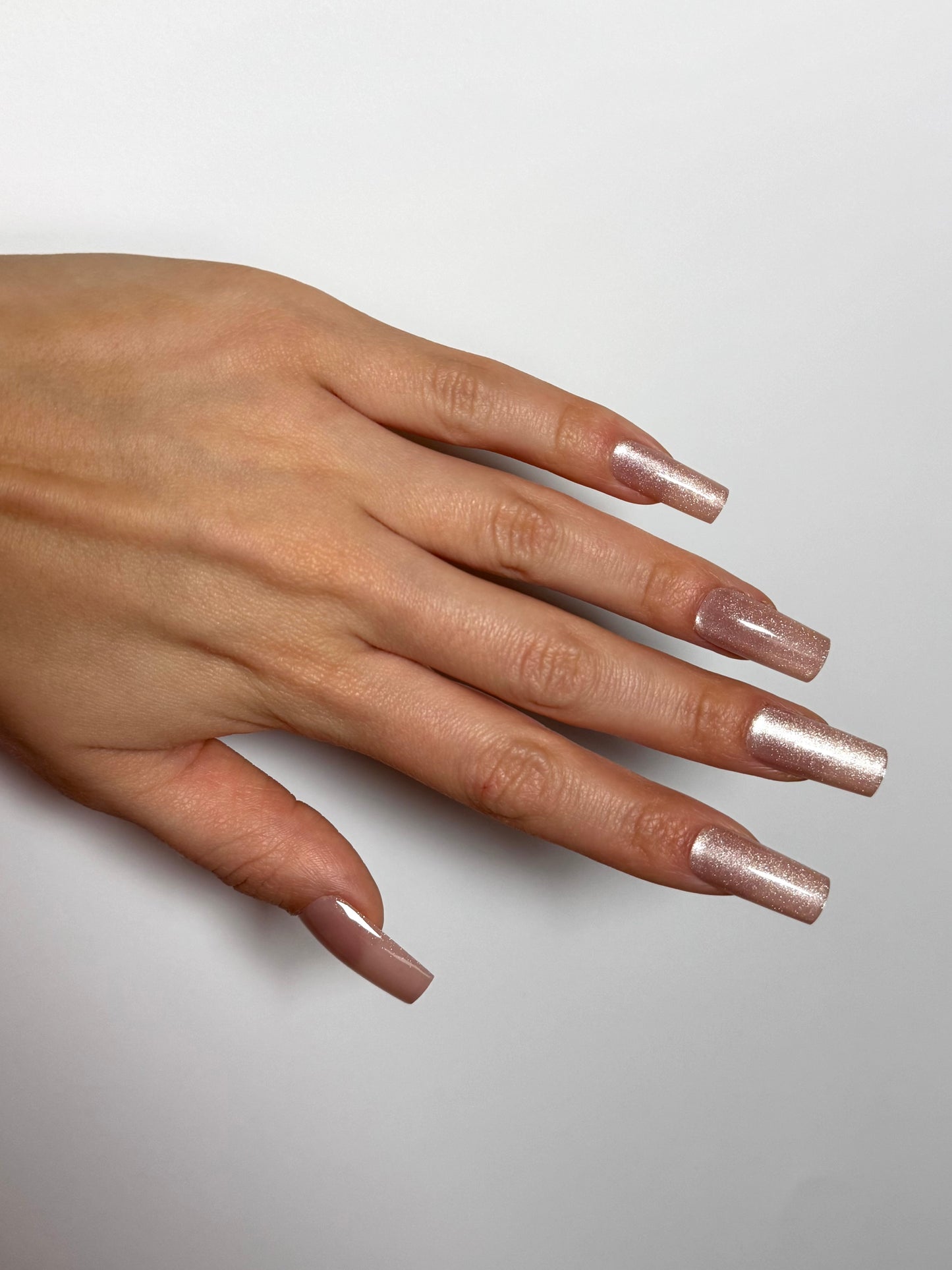 Silver Taupe Nails