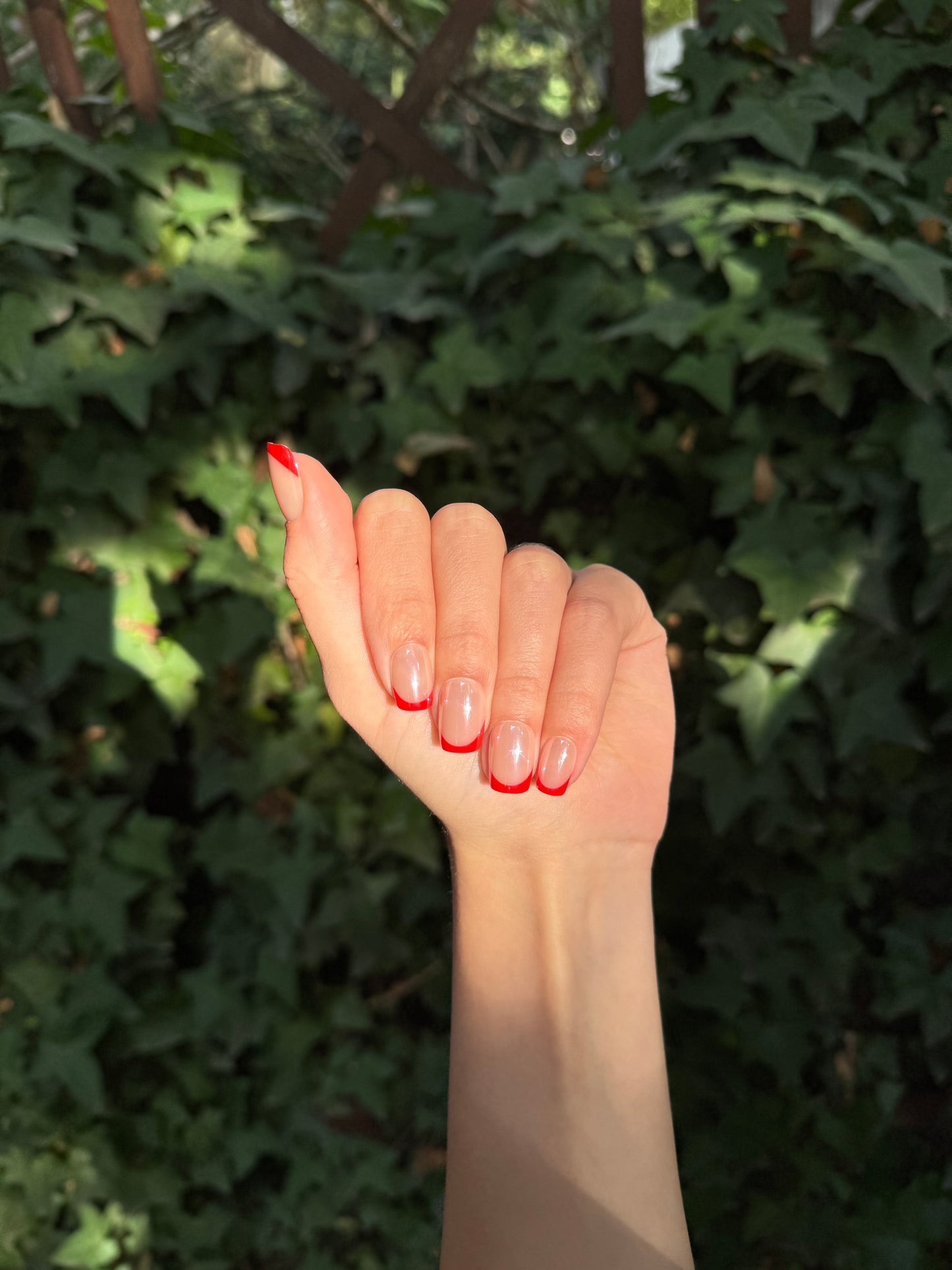 Red French Nails