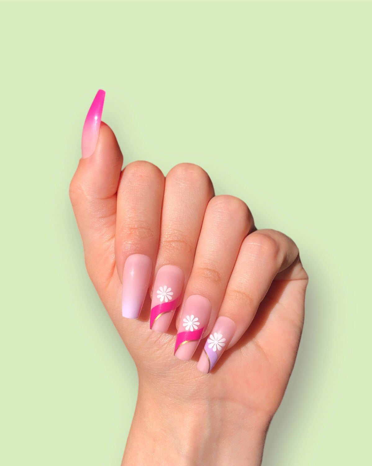 Pink Serenity Nails