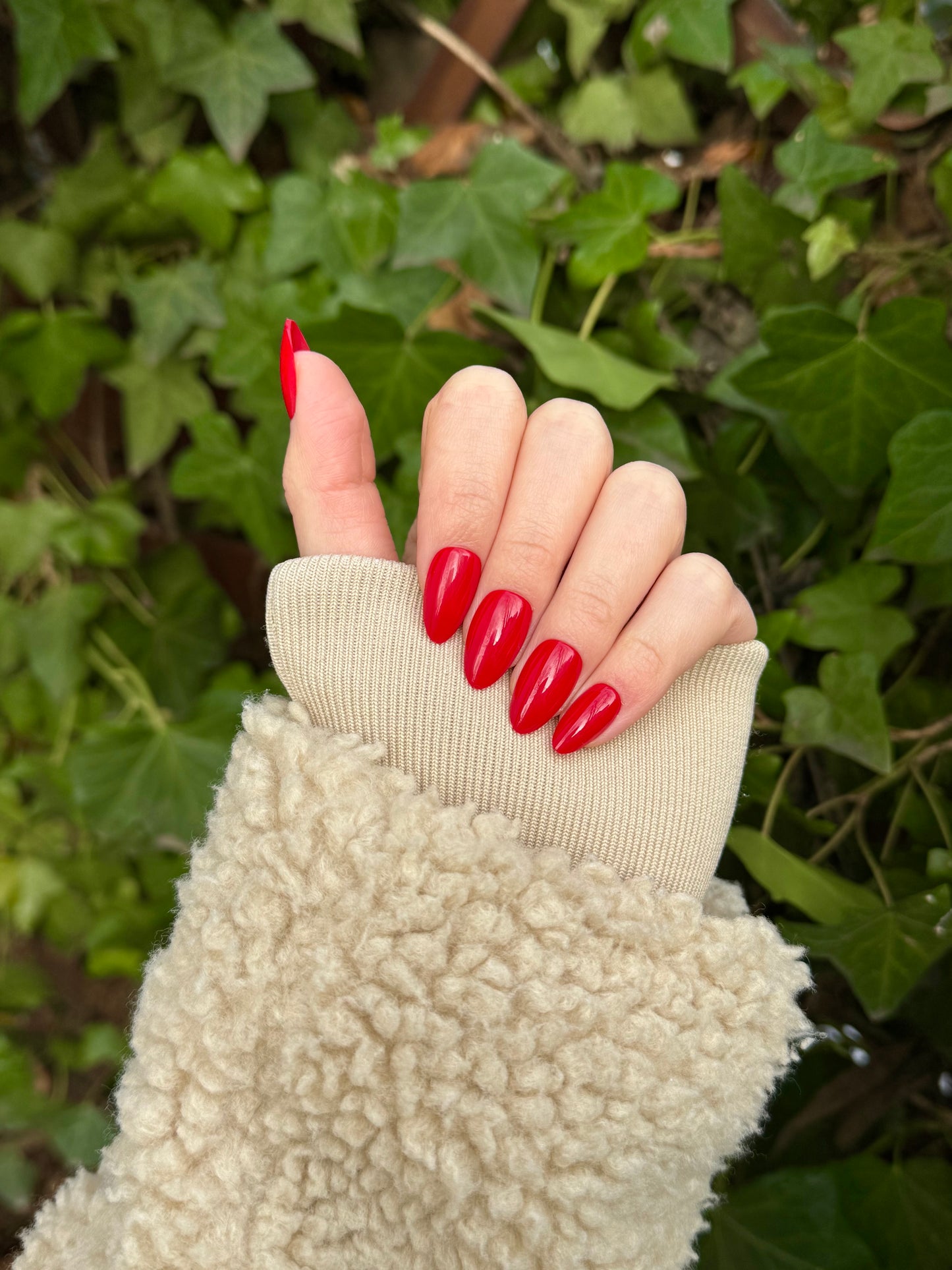 Red Almond Nails