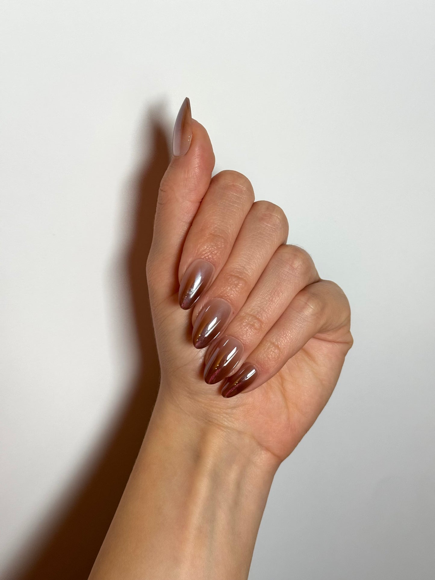 Brown Fade Nails