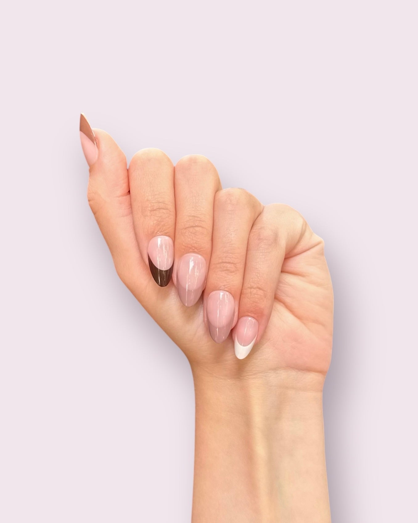 Coffee French Nails