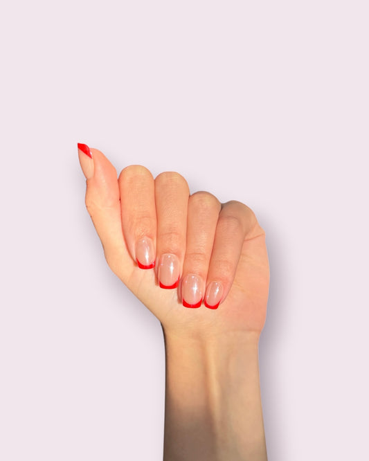 Red French Nails