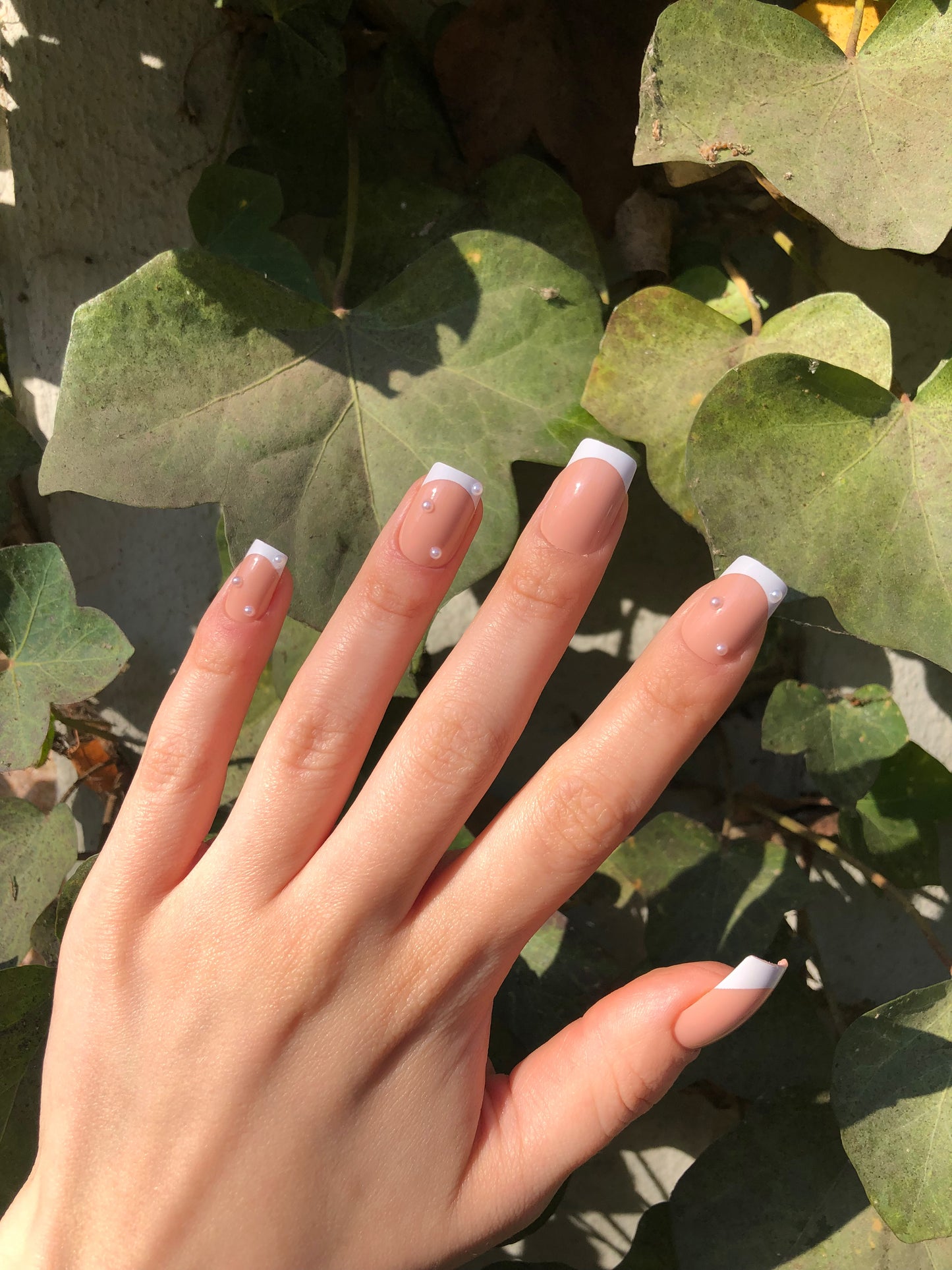 Nude Pearl Nails