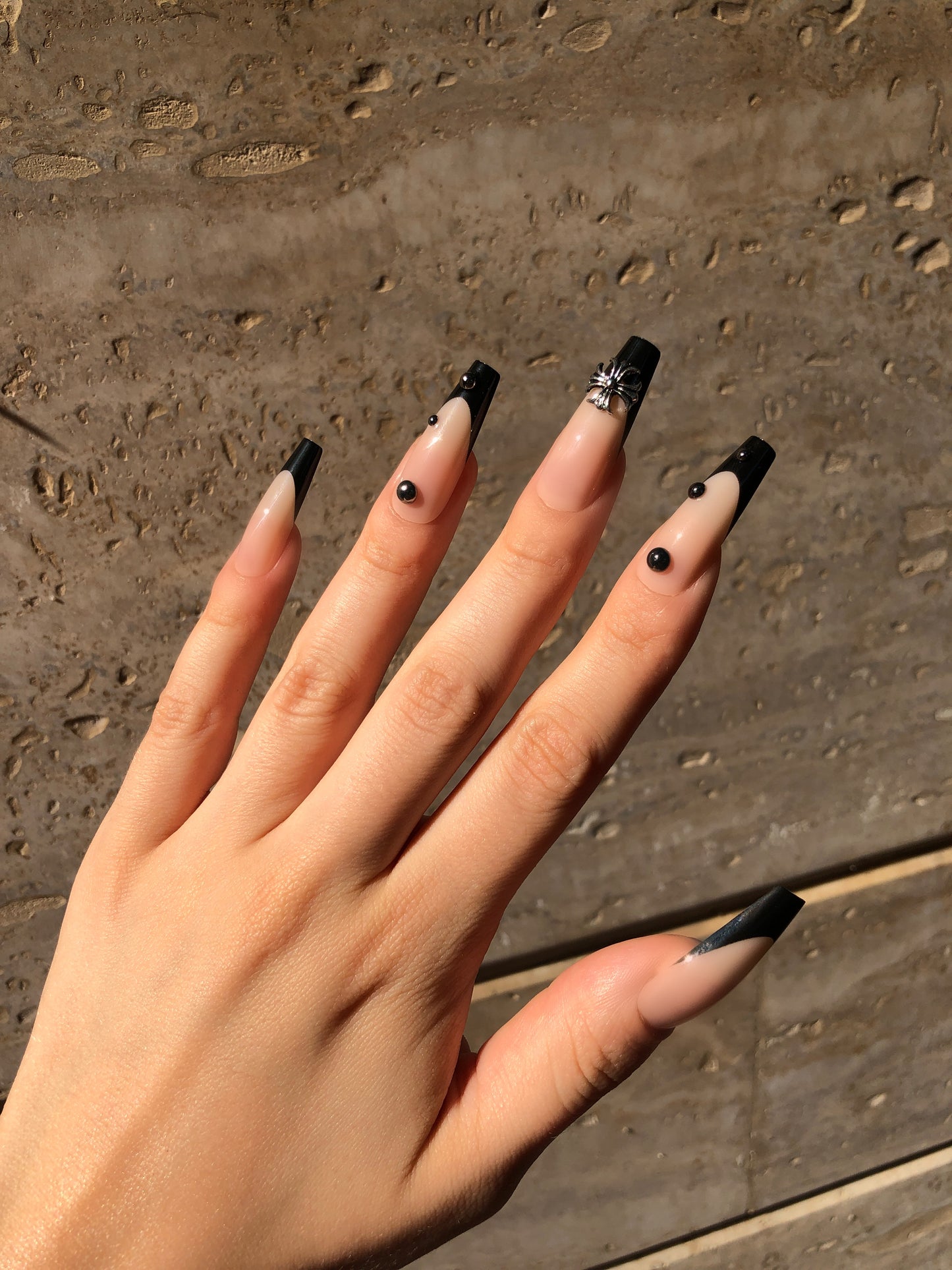 Black Cross Nails